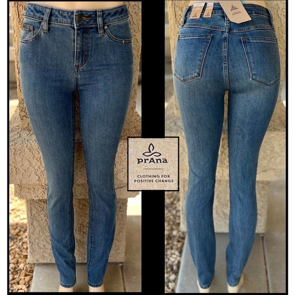 PrAna Mid Rise Skinny Organic Cotton Jeans US Size 10 RG 30W x 31 INSEAM - Picture 5 of 8